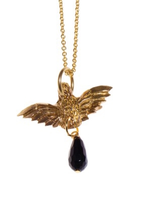 PENDULUM - Kort halskæde/short necklace - Flying bird stone